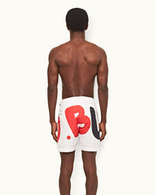 White Sand O.BUOY Mid-Length Swim Shorts | White Sand