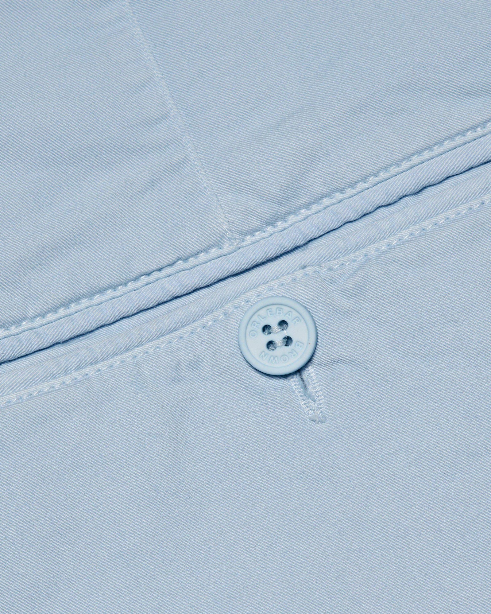 Ice Blue Longest-Length Cotton Twill Shorts | Ice Blue