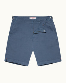 Dane Cotton Twill Blue Smoke Longest-Length Cotton Twill Shorts | Blue Smoke