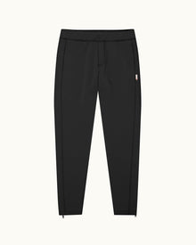 Black Tailored Fit Merino-Blend Sweatpants | Black