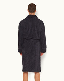 Dr No Towelling Robe Midnight Navy 007 Dr. No Towelling Bath Robe | Midnight Navy