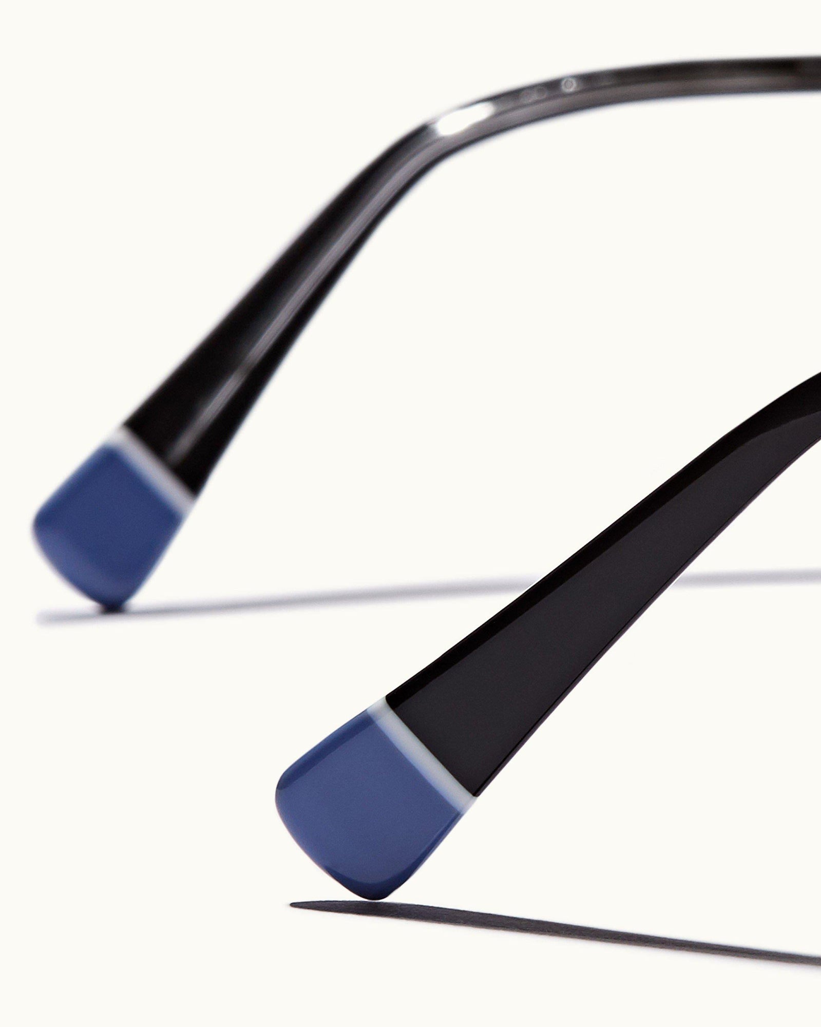 Estoril Black/Shiny Steel Double Bridge Sunglasses | Black/Shiny Steel