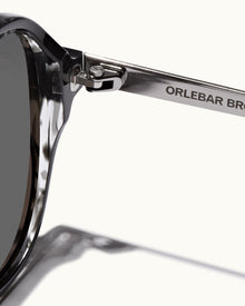 Estoril Black/Shiny Steel Double Bridge Sunglasses | Black/Shiny Steel