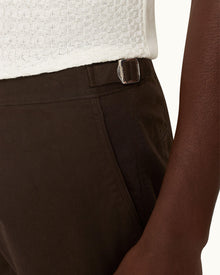 Fallon Stretch-Cotton Truffle Tailored Fit Stretch-Cotton Trousers | Truffle