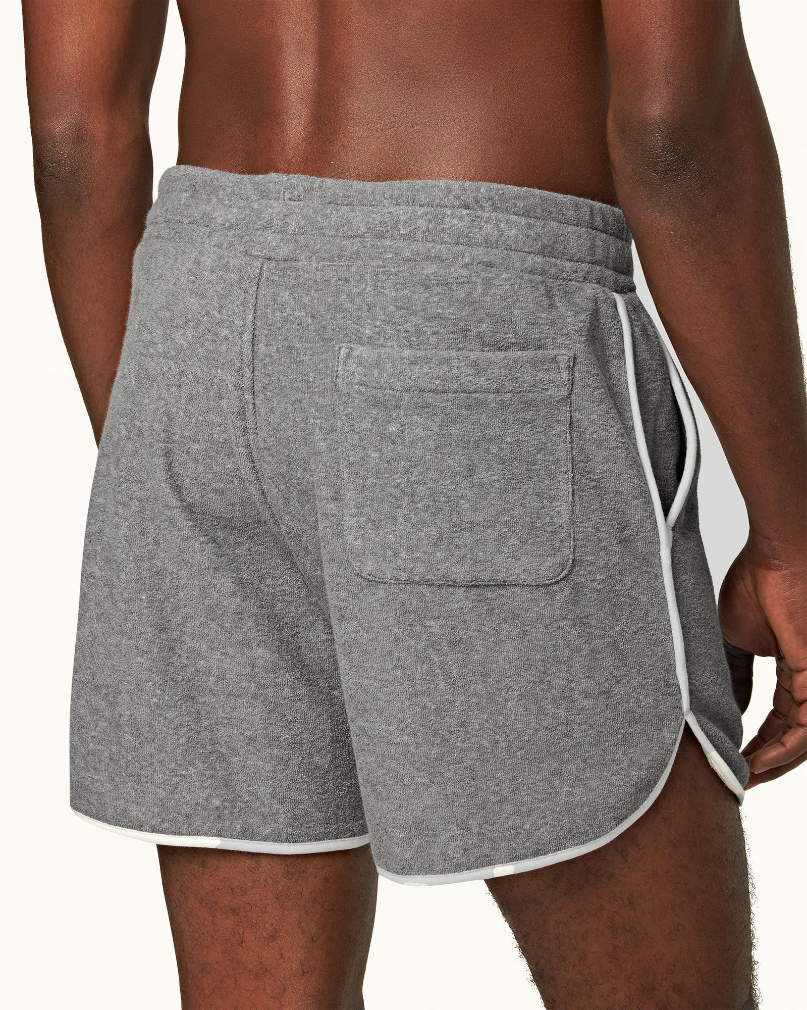 Piranha Grey Marl Contrast Binding Classic Fit Sweat Shorts | Piranha Grey Marl