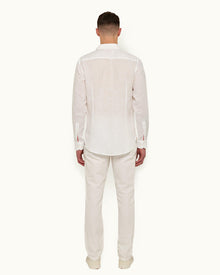 Cloud Classic Collar O.B Stripe Linen Shirt | Cloud