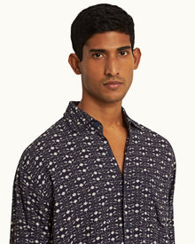 Dark Sapphire/Sea Mist Bandana Relaxed Fit Classic Collar Shirt | Dark Sapphire/Sea Mist