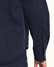 Indigo Denim Easy Fit Cotton Shirt | Indigo