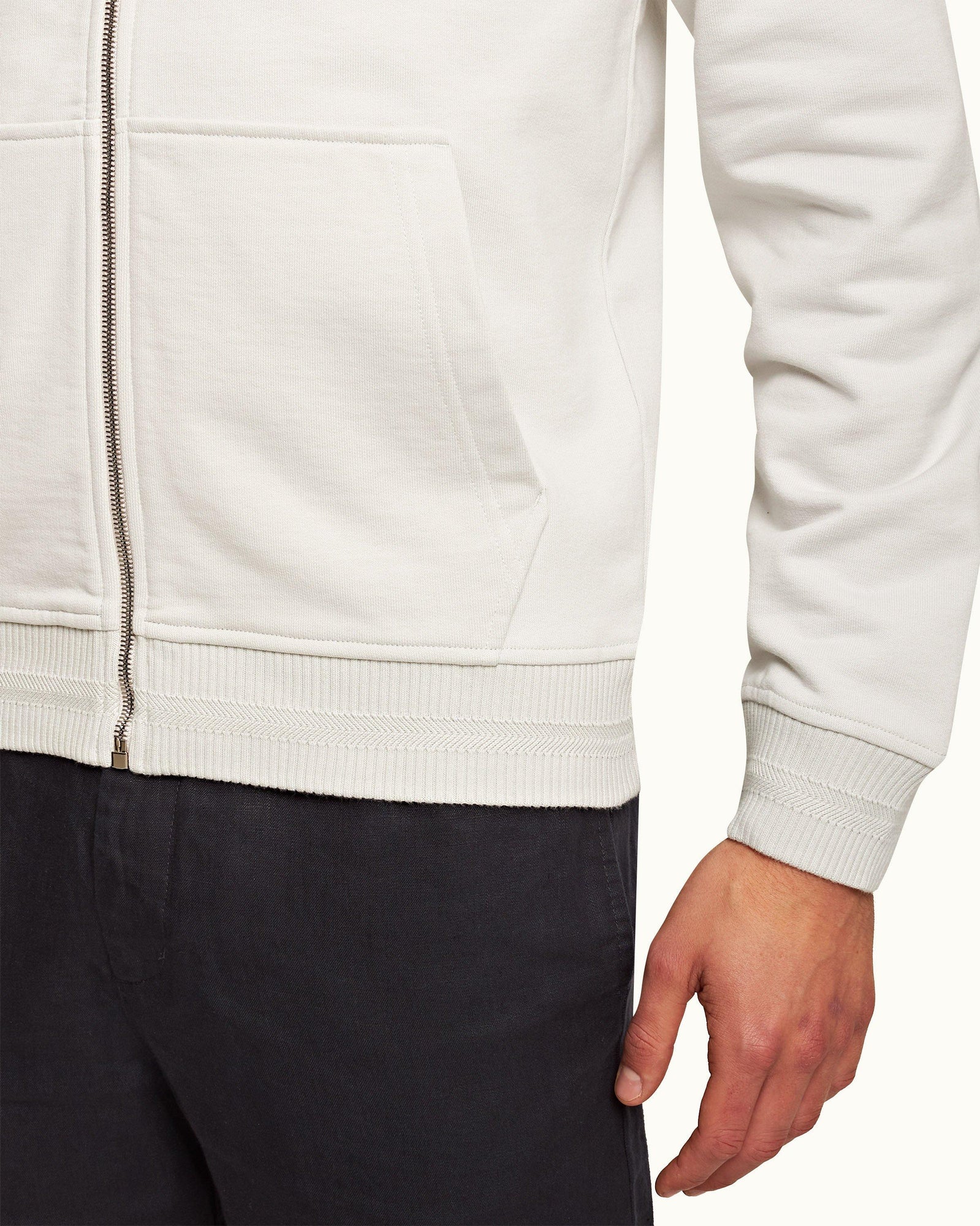 Cinder Classic Fit Mix Texture Hooded Sweatshirt | Cinder