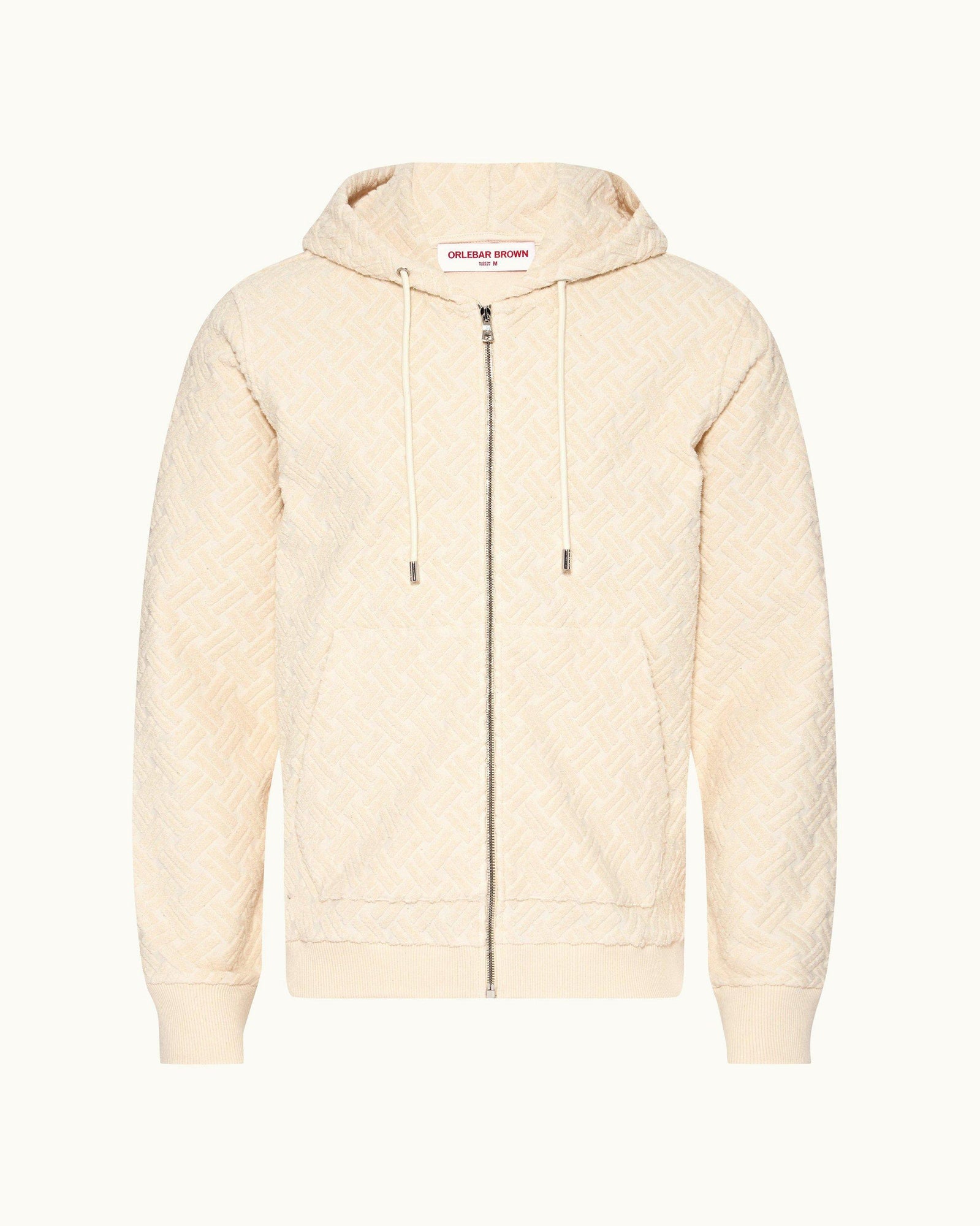 Matchstick Jacquard Rope Towelling Zip-Thru Hooded Sweatshirt | Matchstick