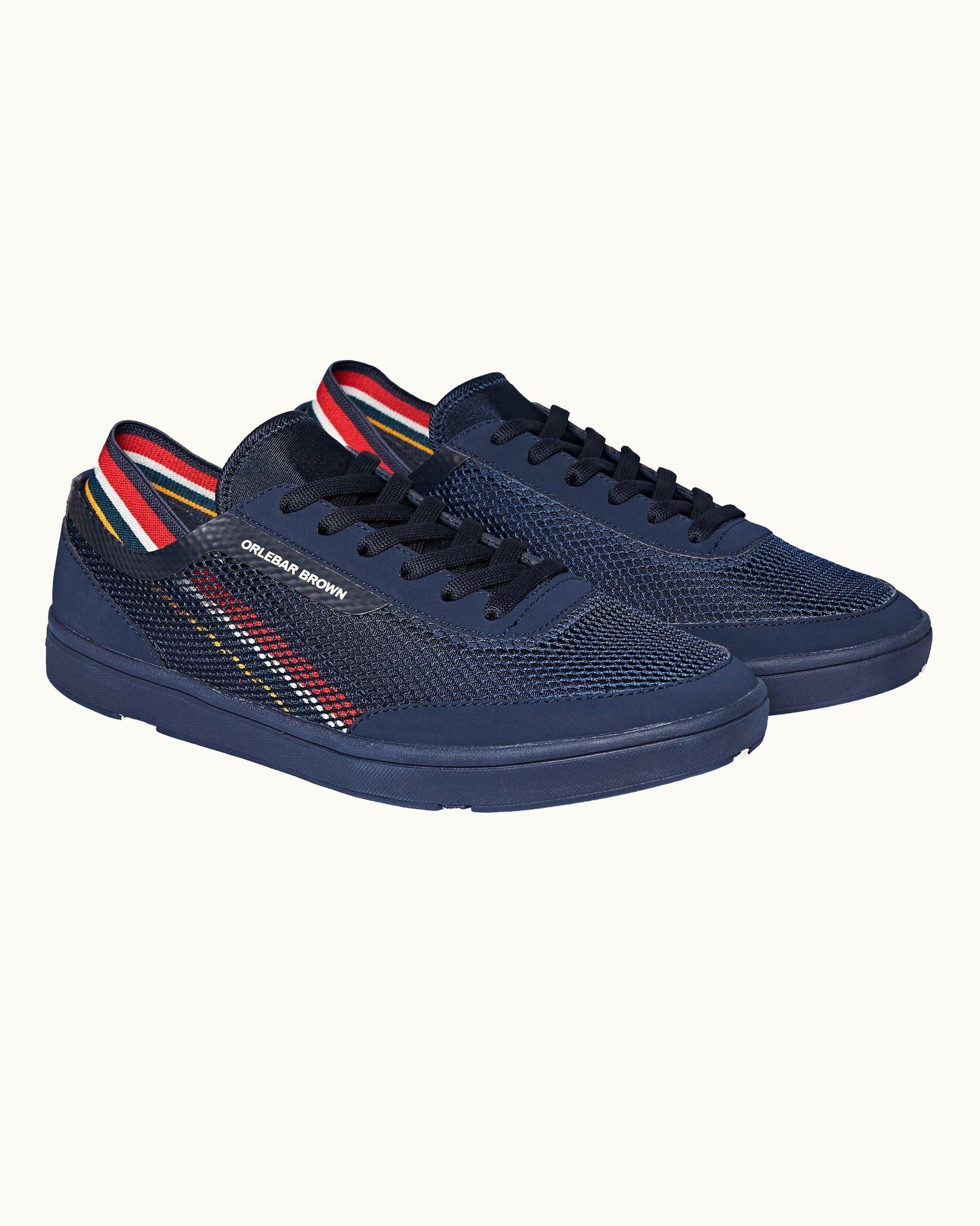 Larson Stripe Navy/Orange O.B Stripe Shoe You Can Swim In | Navy/Orange