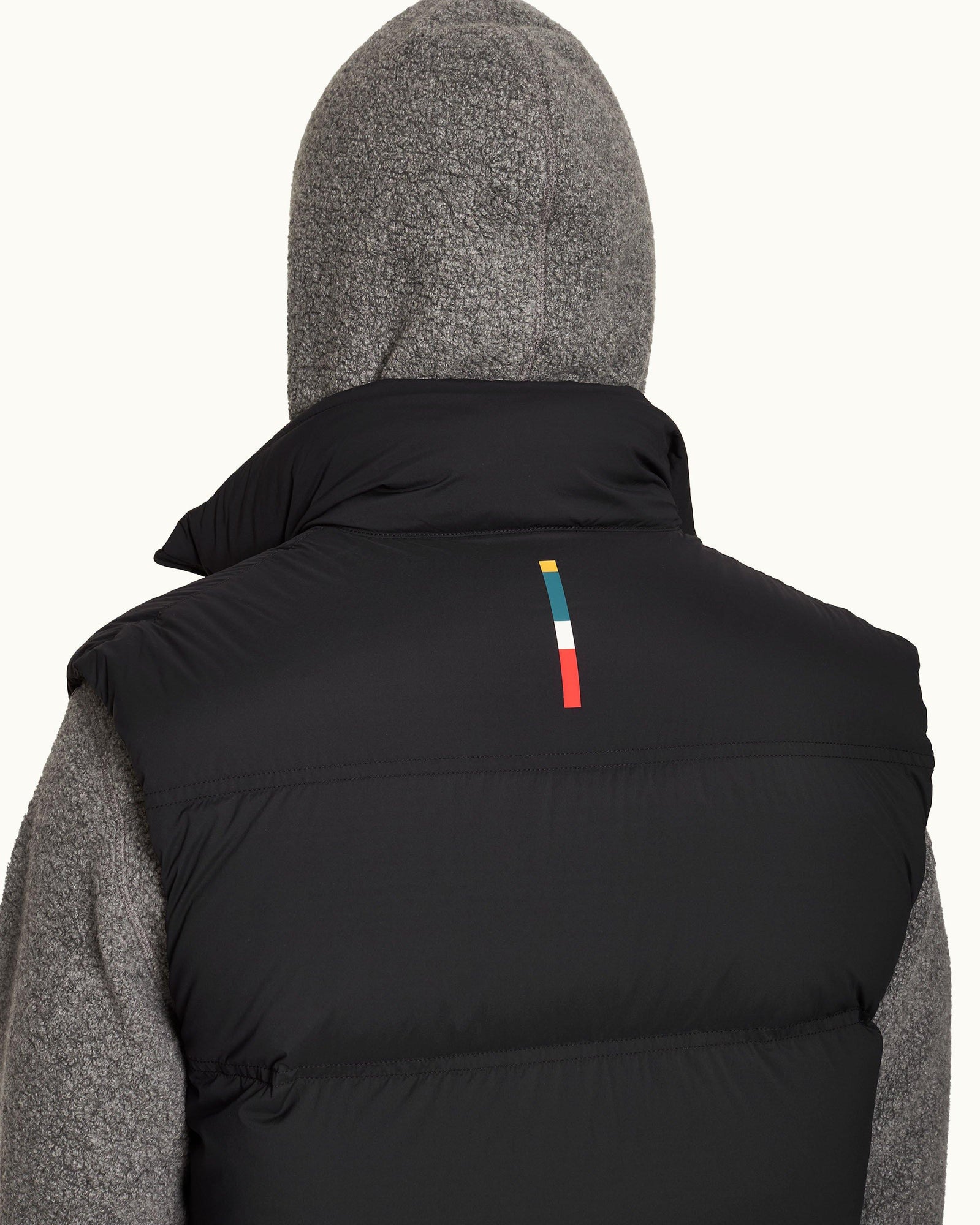 Black Relaxed Fit Down-Fill Gilet | Black