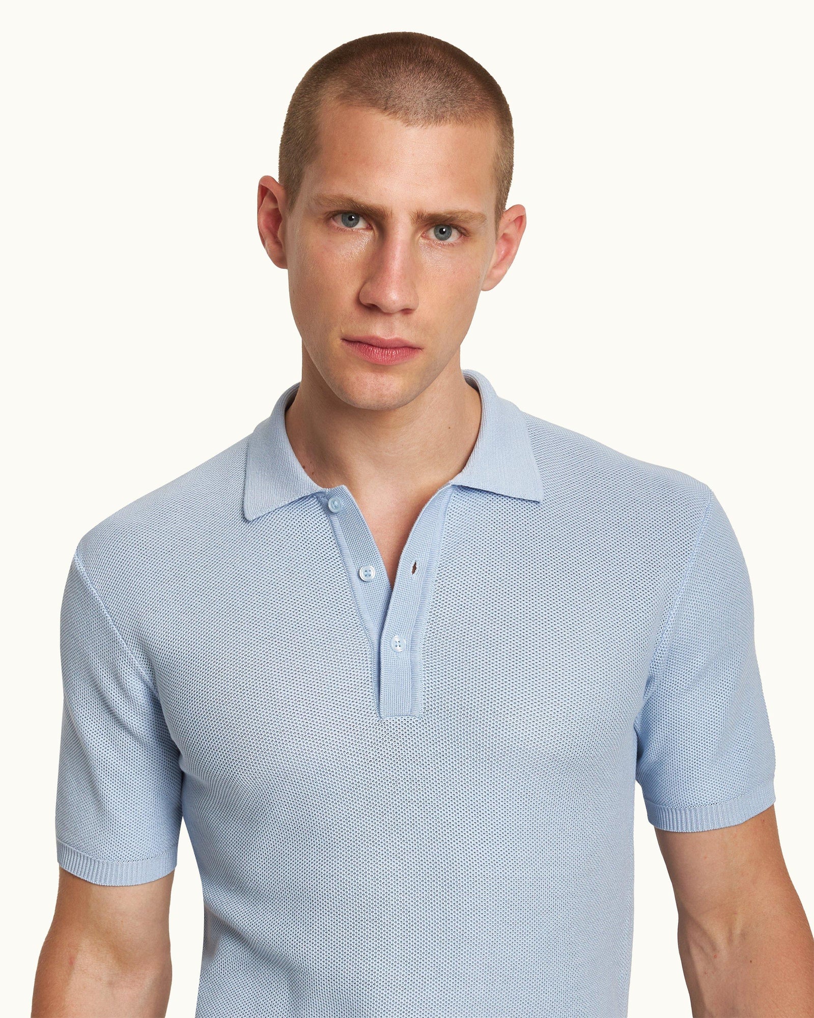 Maranon Dream Classic Fit mercerised Cotton Polo Shirt | Powdered Sky