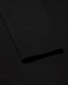 Black Tailored Fit Lyocell Wool Pullover | Black