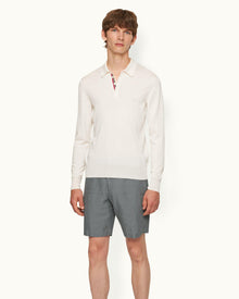 Norwich Linen Granite Tailored Fit Washed Linen Shorts | Granite