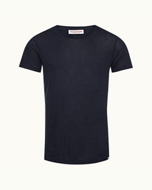 Night Iris Tailored Fit Crew Neck Cashmere T-shirt | Night Iris