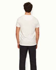 Ob Classic Tee White Sand Classic Fit Crewneck Garment Dye Cotton T-shirt | White Sand