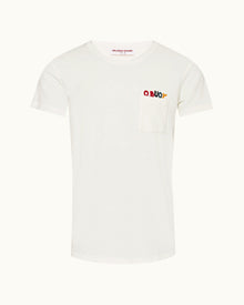 White Sand O.BUOY Classic Fit Towelling T-shirt | White Sand