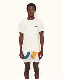 White Sand O.BUOY Classic Fit Towelling T-shirt | White Sand
