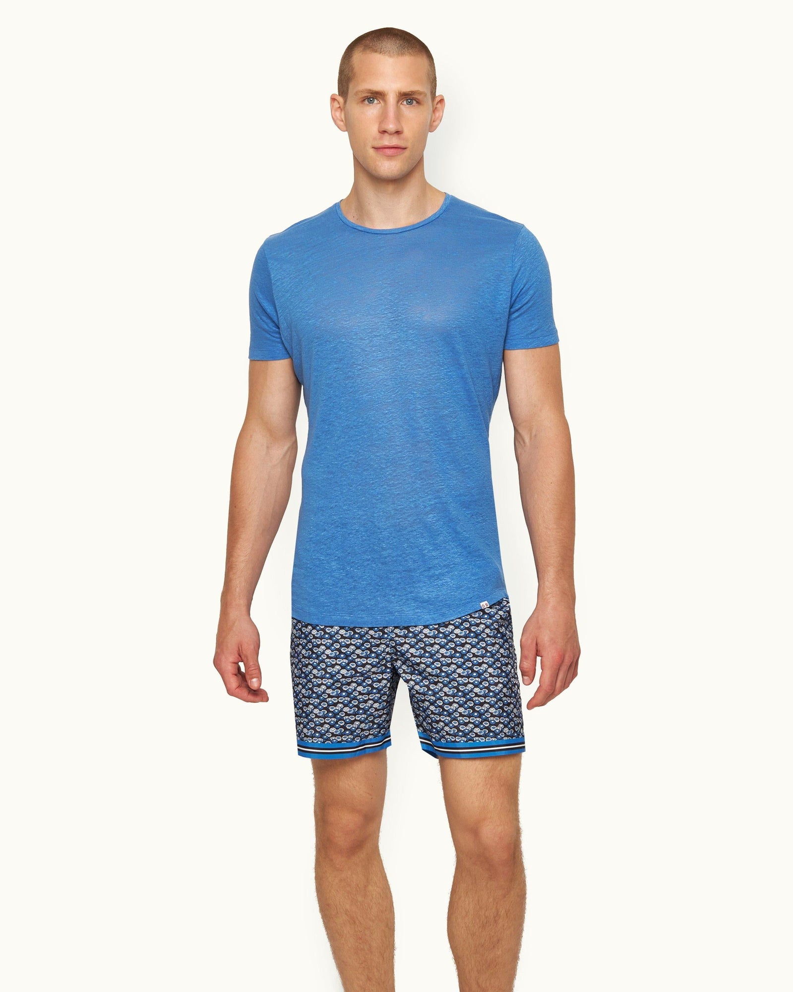 Tidal Tailored Fit Crew Neck Linen T-Shirt | Tidal