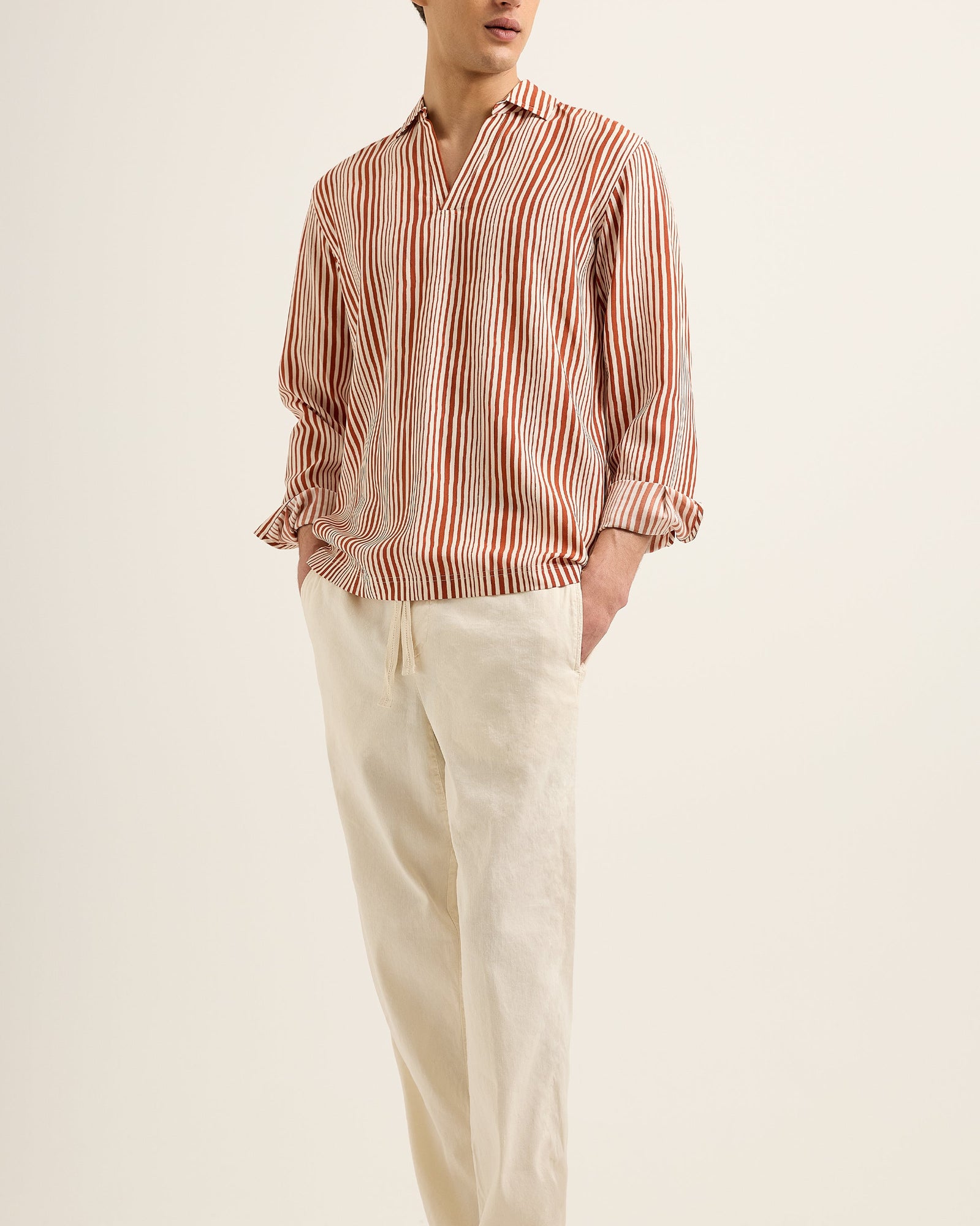 Men | Ridley Shirt | Summer Red/White