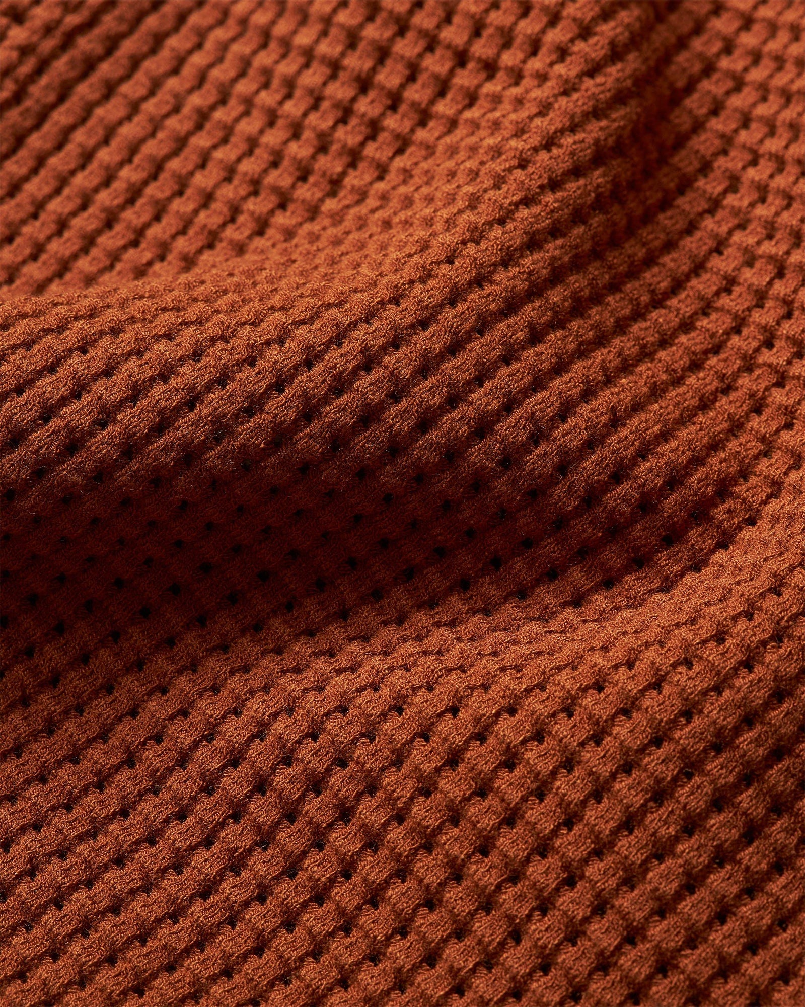 Roddy Tailored Fit Waffle Mesh Stitch Polo Shirt Knitted In Italy in Cinnamon Coffee colour | Cinnamon Coffee