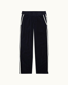 Night Iris Contrast Binding Double-Faced Towelling Sweatpants | Night Iris