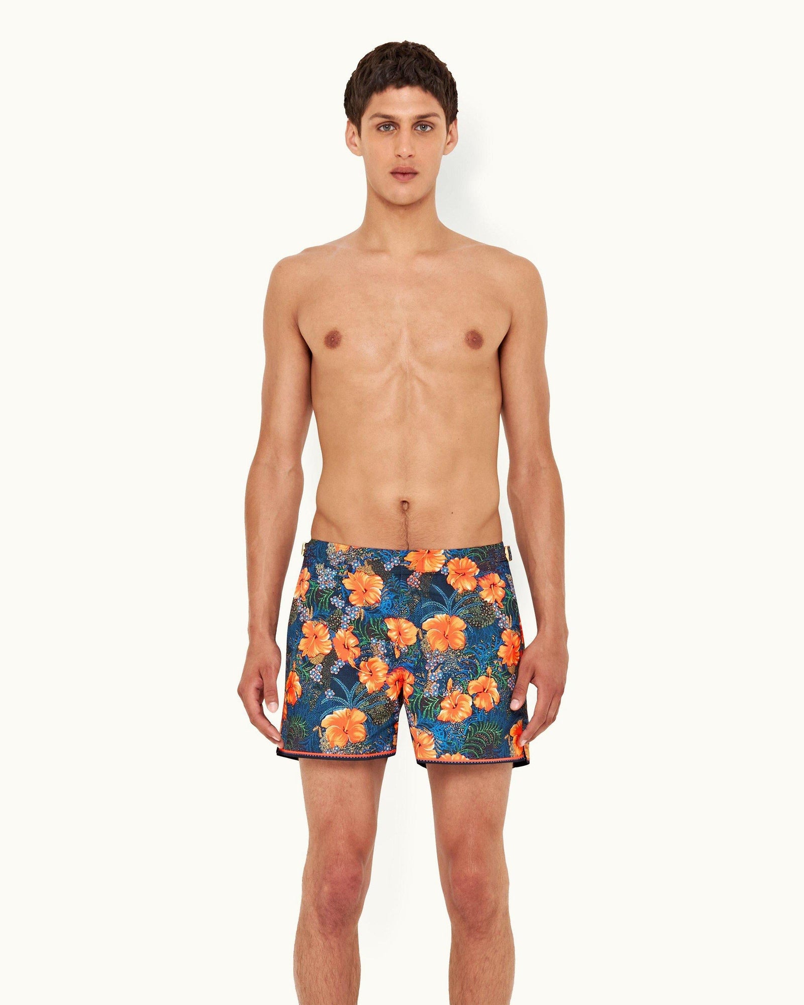 Multi Club Tropicana Print Shorter-Length Swim Shorts | Multi