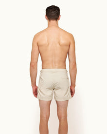 Setter Oatmeal GT Stripe Seam Shorter-Length Swim Shorts | Oatmeal