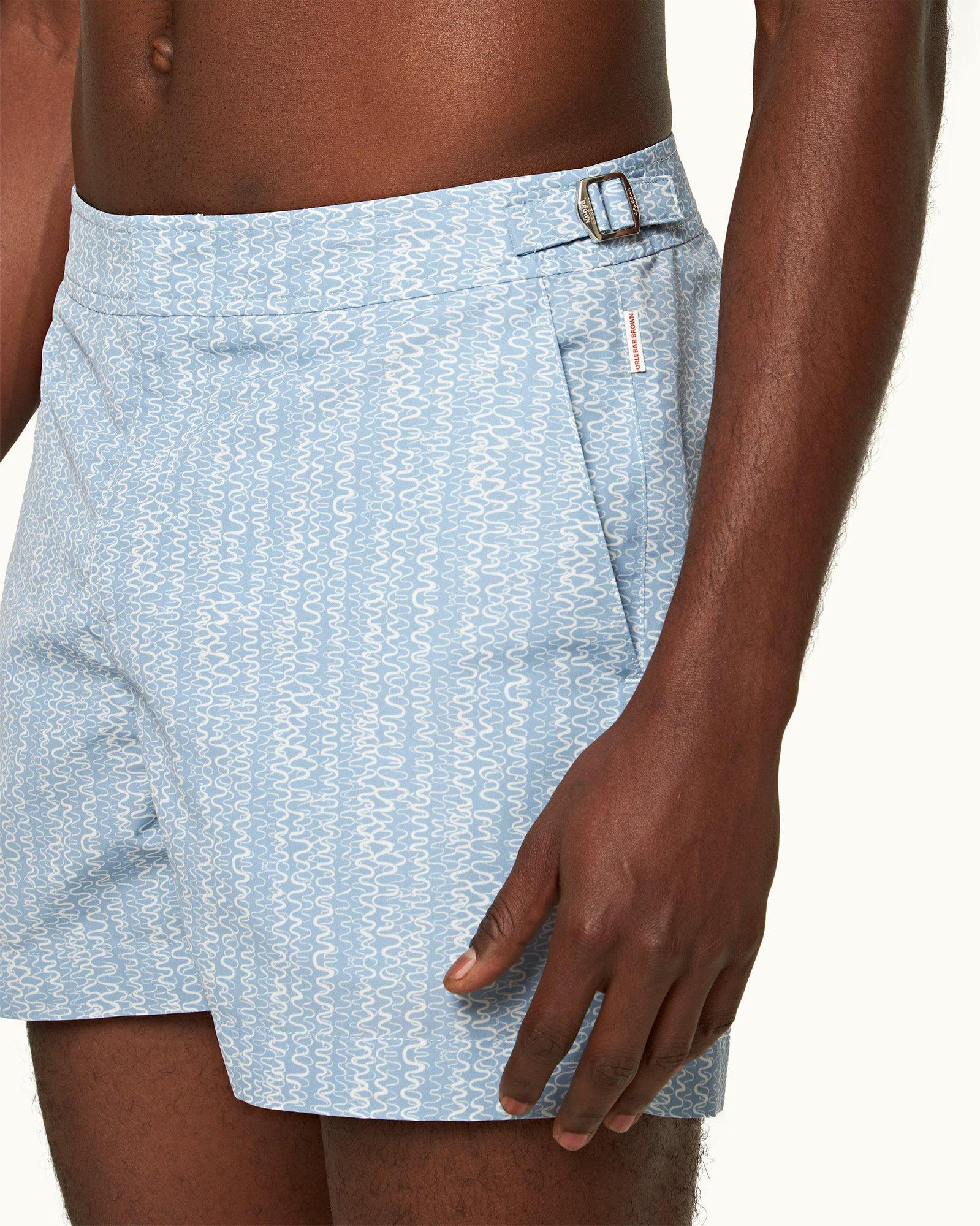 Setter Blue Ash Wavie Shorter-Length Swim Shorts | Blue Ash