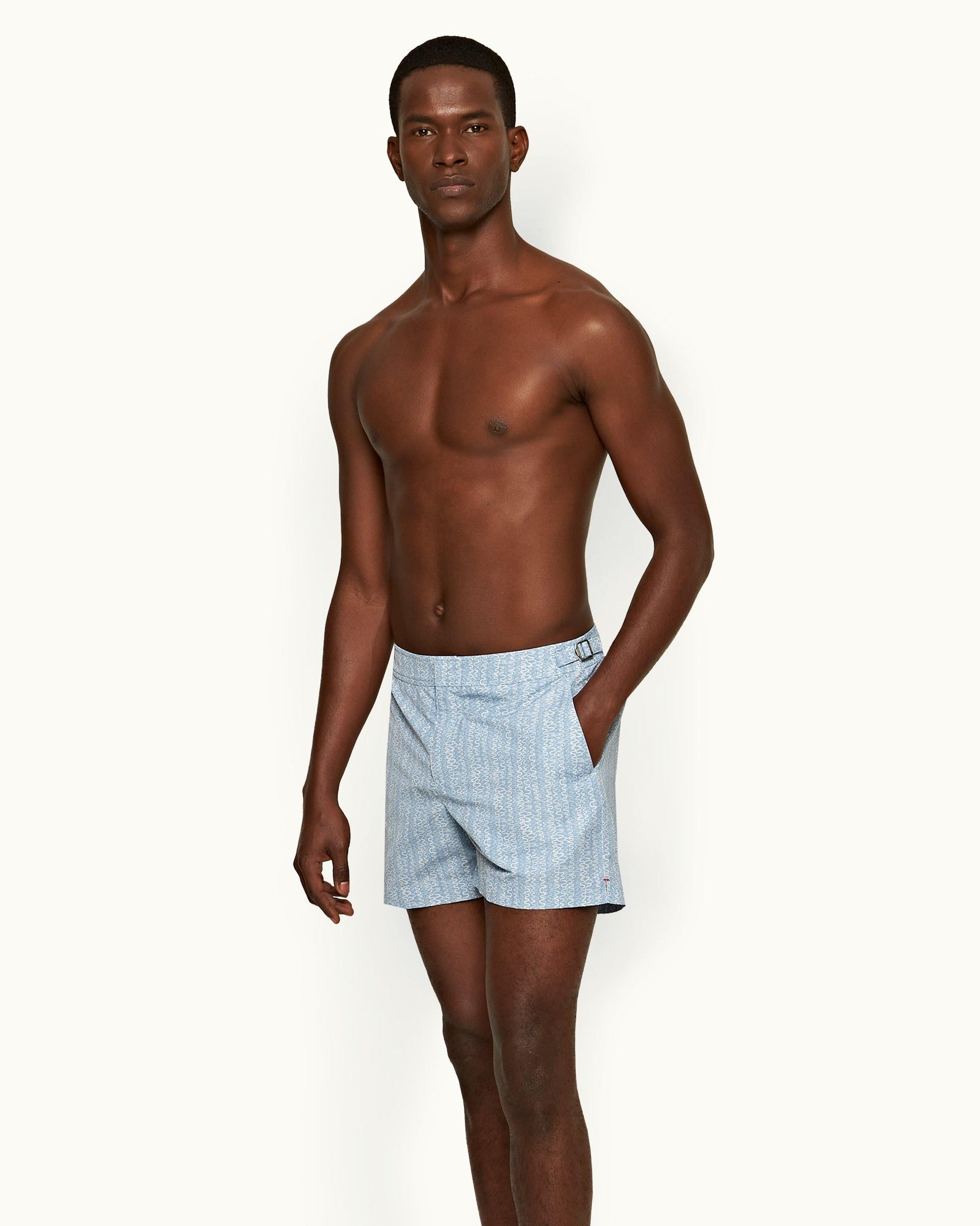 Setter Blue Ash Wavie Shorter-Length Swim Shorts | Blue Ash
