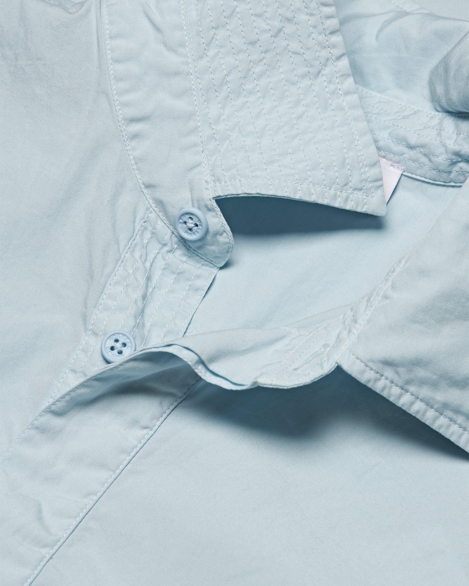 Powdered Sky Relaxed Fit Overhead Organic Cotton Shirt | Powdered Sky