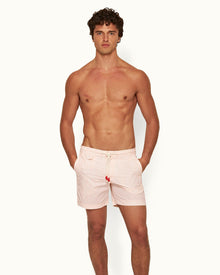 Standard Rose/White Fern Mid-Length Swim Shorts | Rose/White