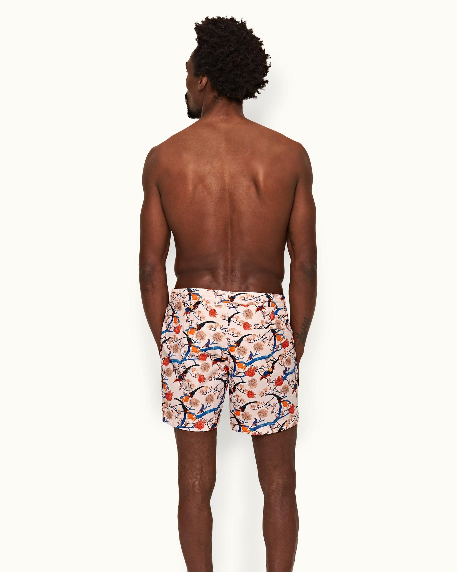 Standard Rose Flight Of Fantasy Mid-Length Drawcord Swim Shorts | Rose