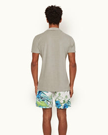 Cliff Grey Tailored Fit Towelling Resort Polo Shirt | Cliff Grey