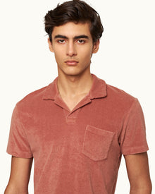 Men | Terry Towelling Polo | Mauve