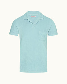 Terry Towelling Pool Tailored Fit Towelling Resort Polo Shirt | Pool