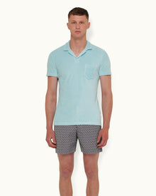 Terry Towelling Pool Tailored Fit Towelling Resort Polo Shirt | Pool