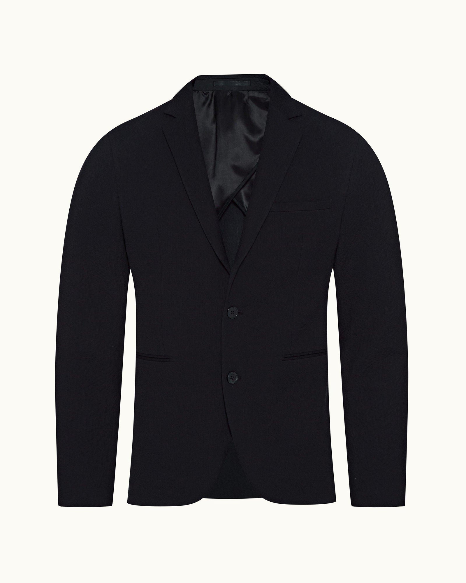 Ullock Seersucker Night Iris Seersucker Two-Button Blazer | Night Iris