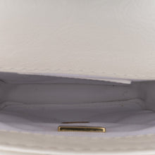 Chanel | Pre-Owned Mini Aged Calfskin City School Flap - I | White/Ivory