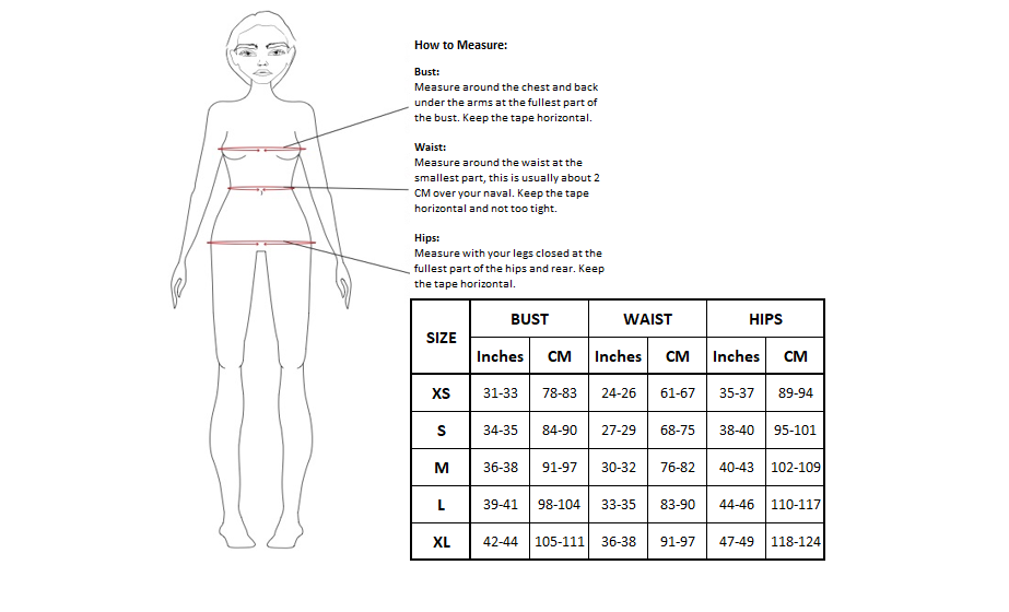 Product size guide