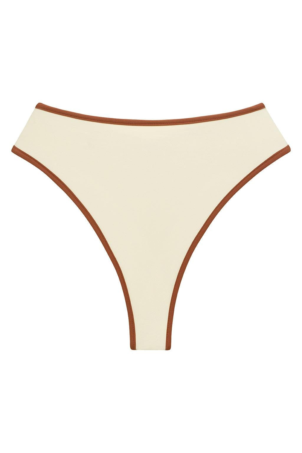 Paula Bikini Bottom | Oat Terracotta Binded
