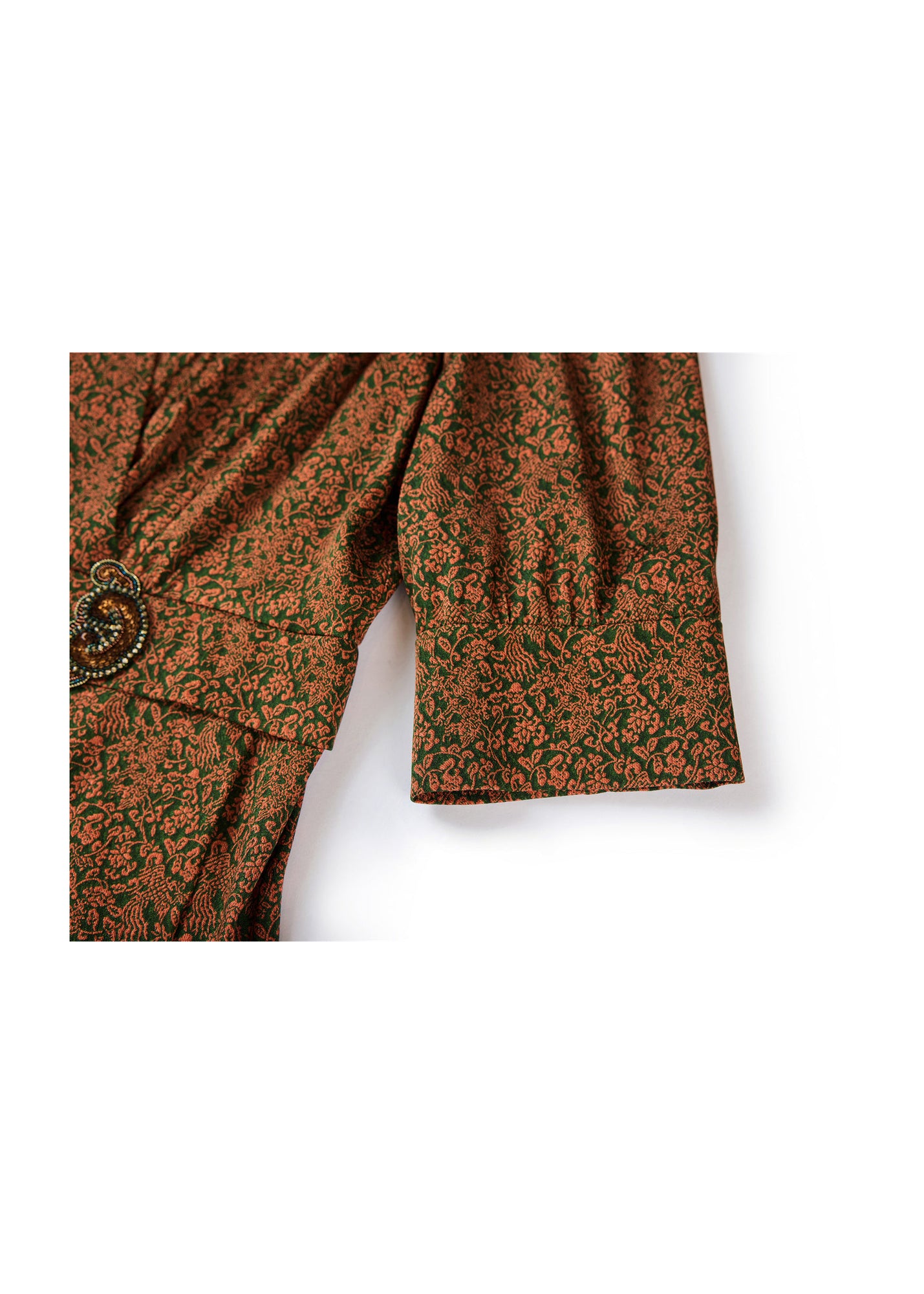 One-Piece Tea-Length Dress | Brown