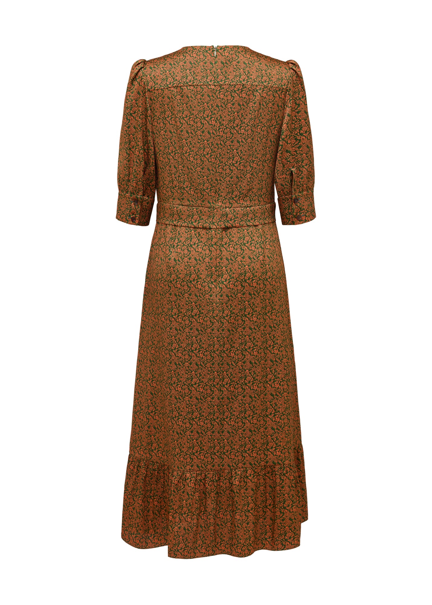 One-Piece Tea-Length Dress | Brown
