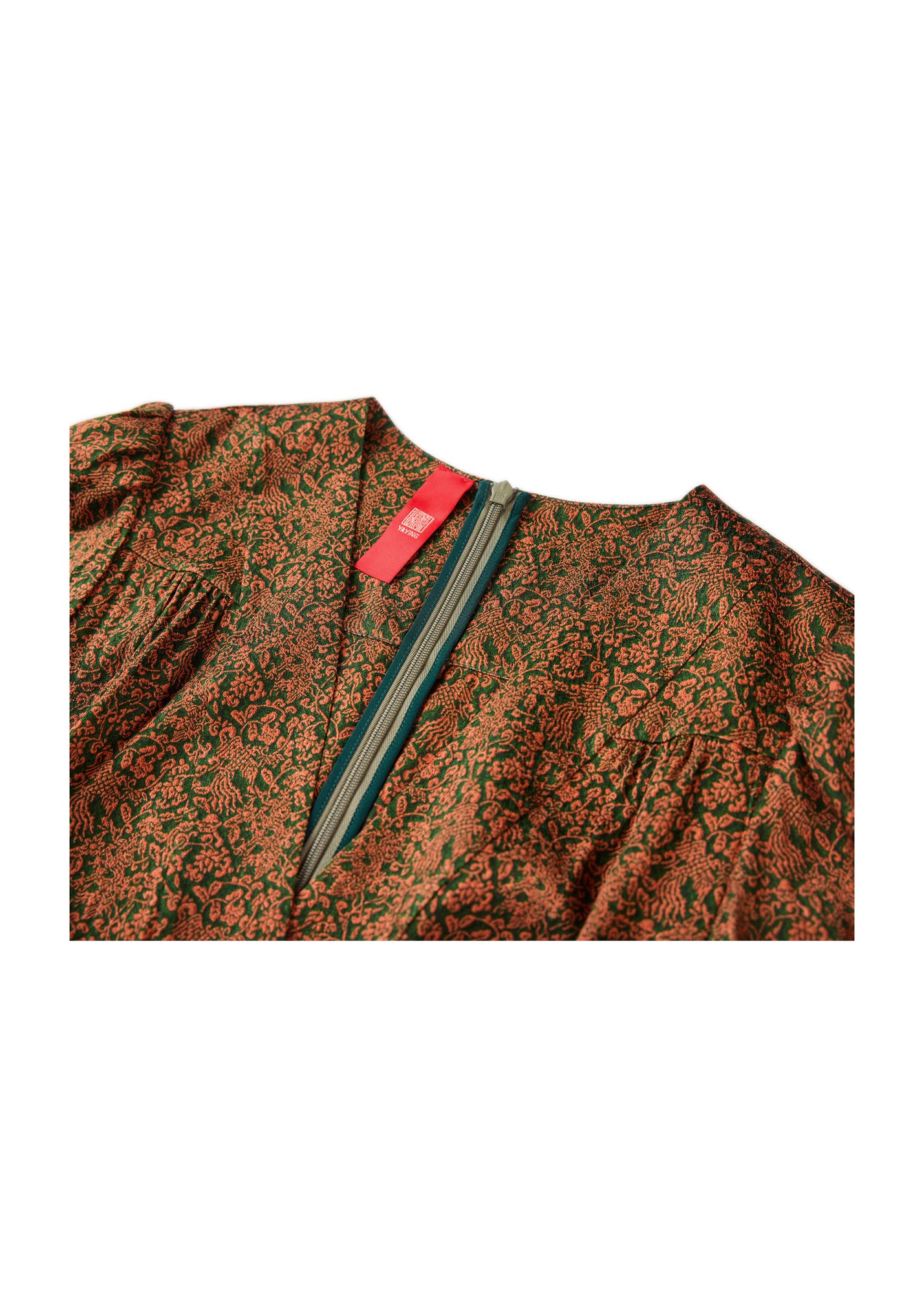 One-Piece Tea-Length Dress | Brown