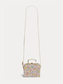 Girl | Aimane Mini Suitcase Shoulder Bag With A Pink Floral Print | Pink Flowers