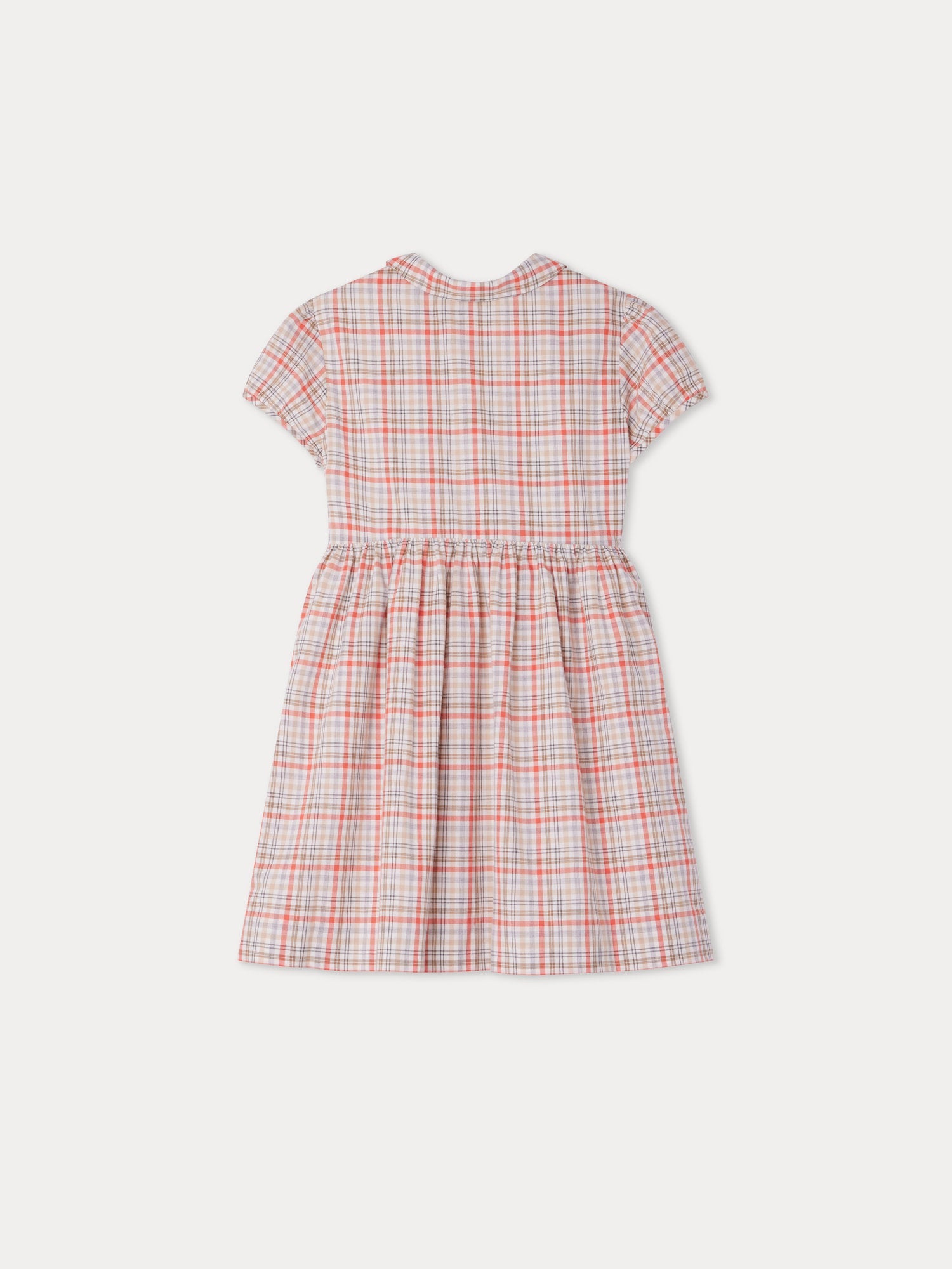Girl | Genereuse Checkered Dress | Terracotta