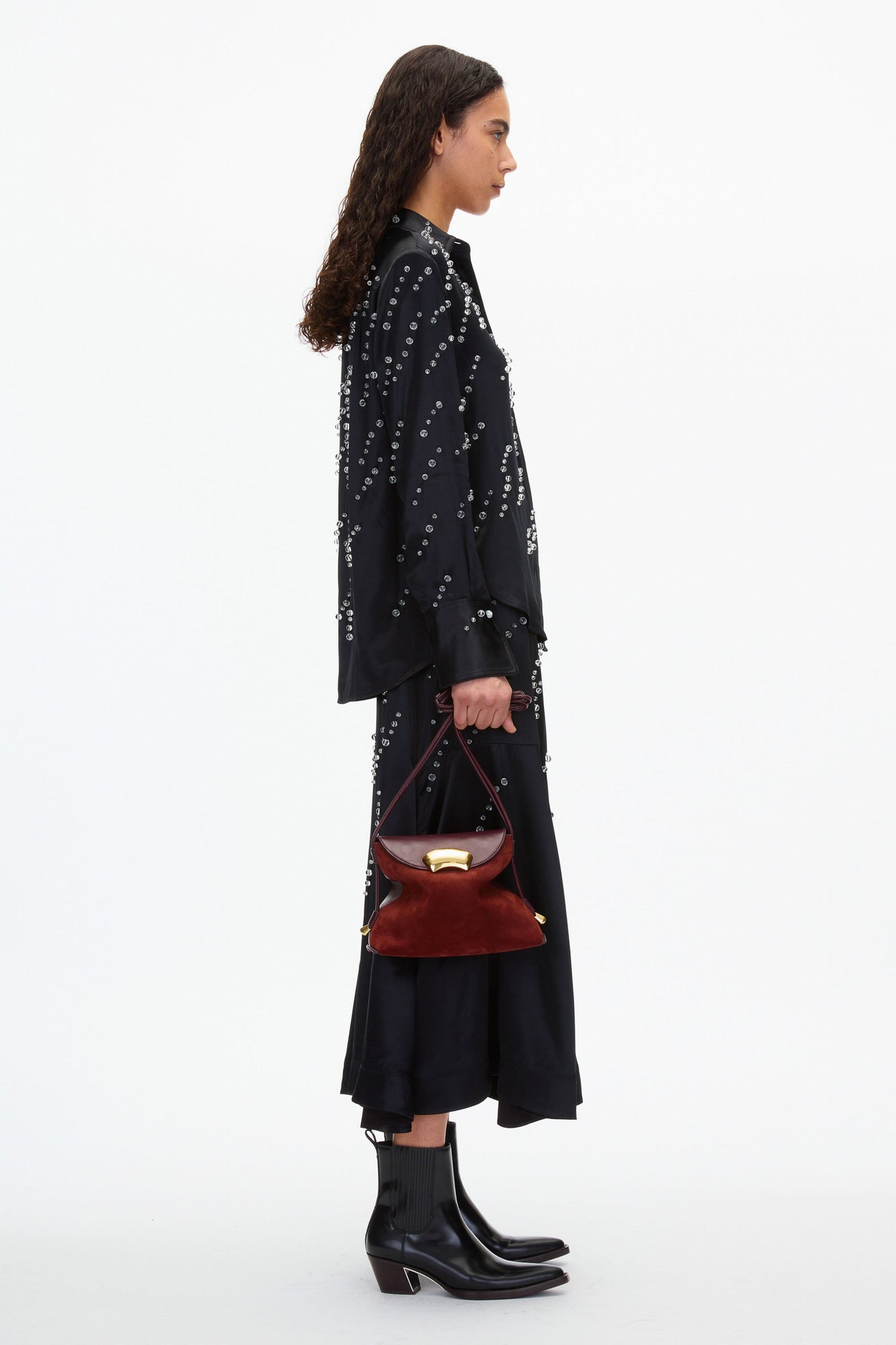 ID Petite Soft Shoulder Bag | Black/Farro
