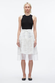 Fil Coupe Midi Skirt | White