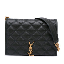 Saint Laurent | Pre-Owned Small Quilted Lambskin Becky Chain Shoulder Bag | Green/Dark Green